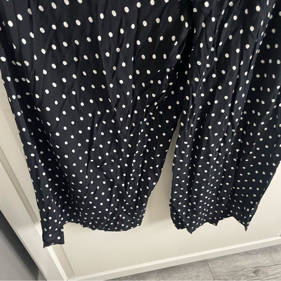Madewell True Black White Polka Dot Tank Wide-Leg Jumpsuit - 20774 - Picture 7 of 12